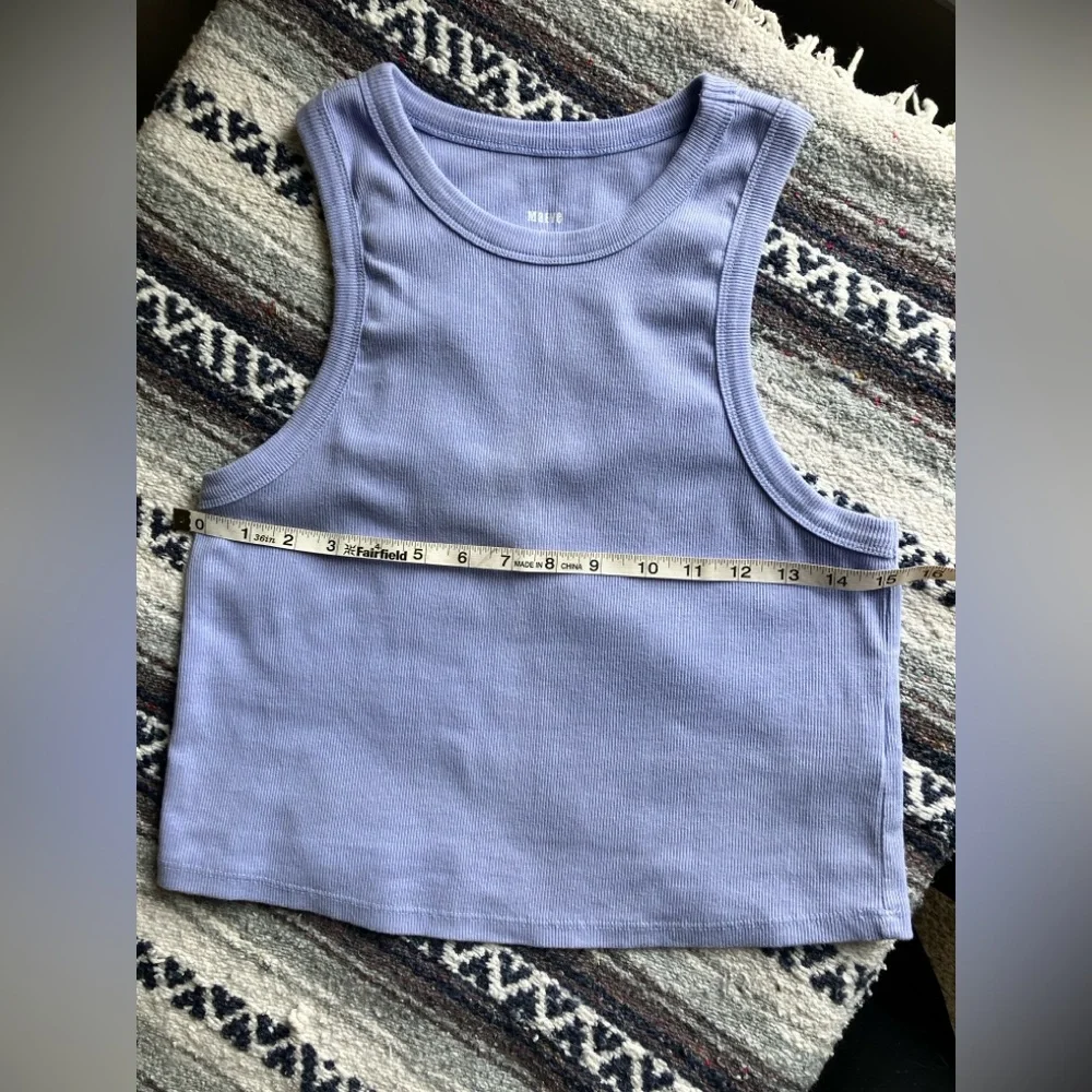 Anthropologie Maeve Crop Tank in Periwinkle Blue | Size L - Picture 1 of 4
